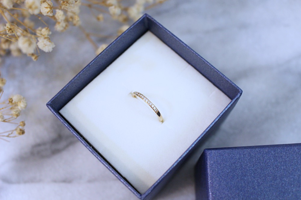 【Wedding Anniversary Gift】第四年的結婚紀念日禮物：日本輕珠寶festaria玫瑰金線戒～一只永恆的愛eternity ring