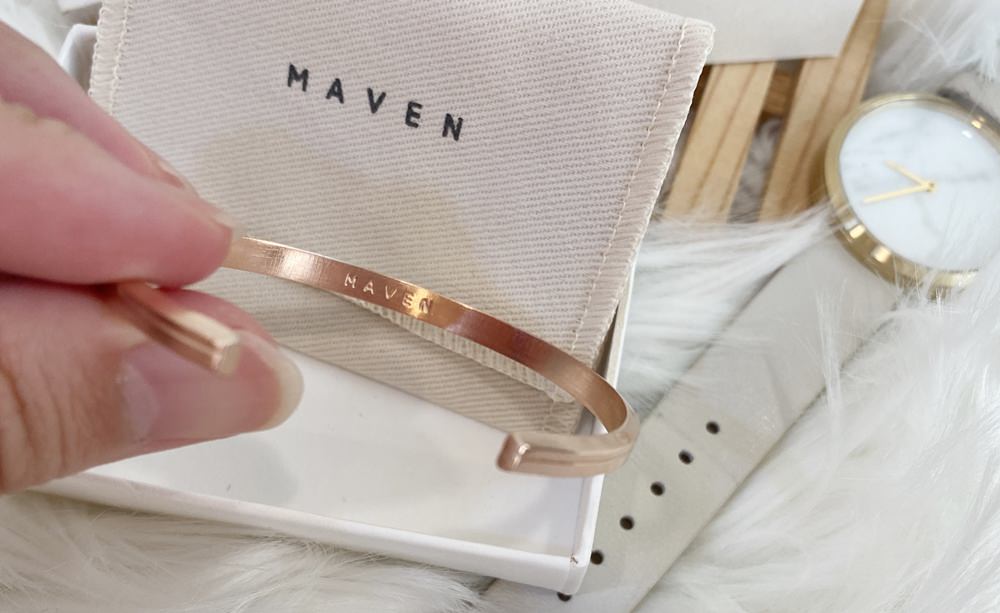 【穿搭】MAVEN 霧面玫瑰金925純銀細手環~與MAVEN大理石手錶的氣質搭配