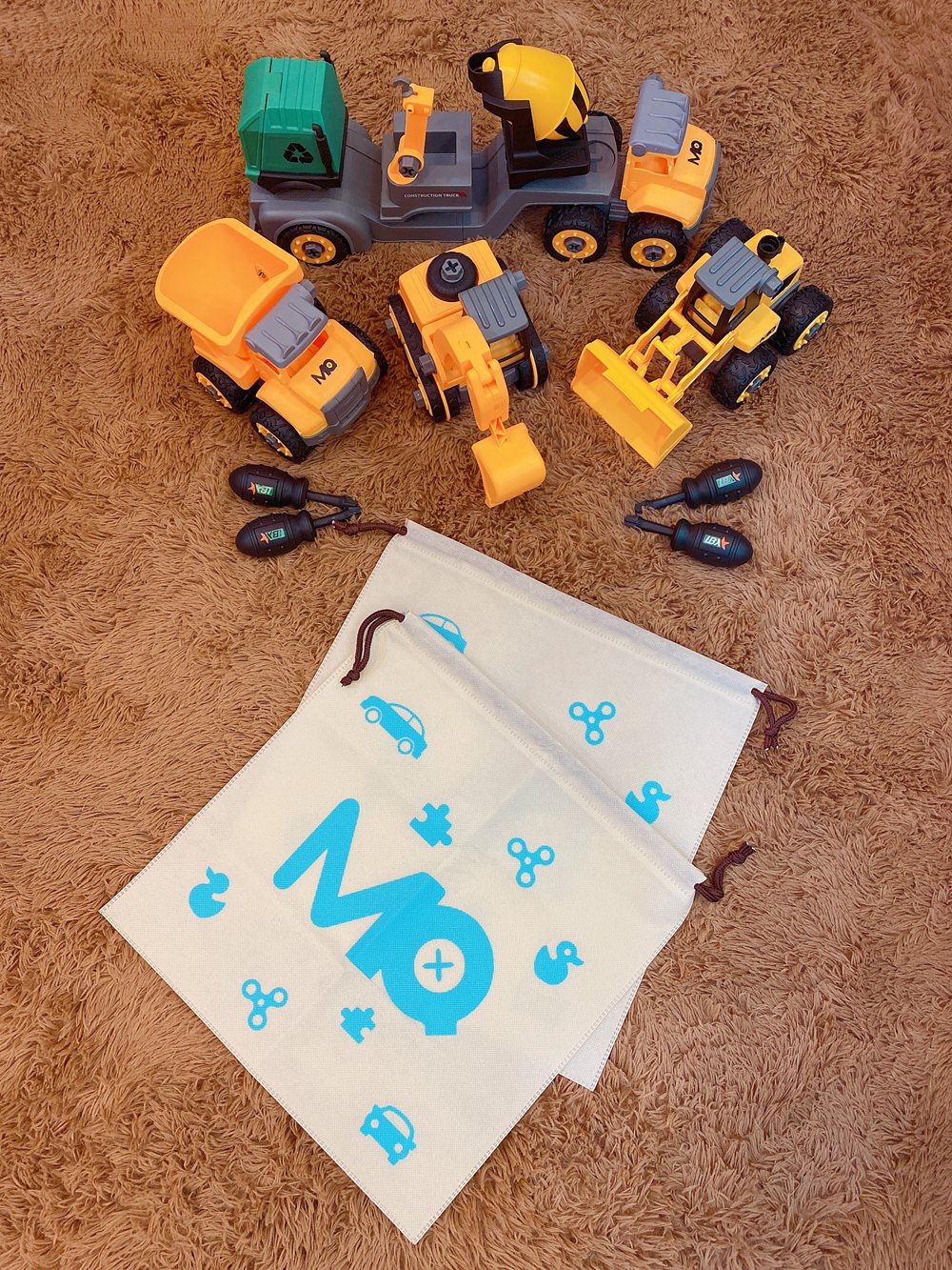 【育兒好物】MQ SMART積木車-訓練手眼協調的鎖螺絲工程車組合！家裡就是修車廠～