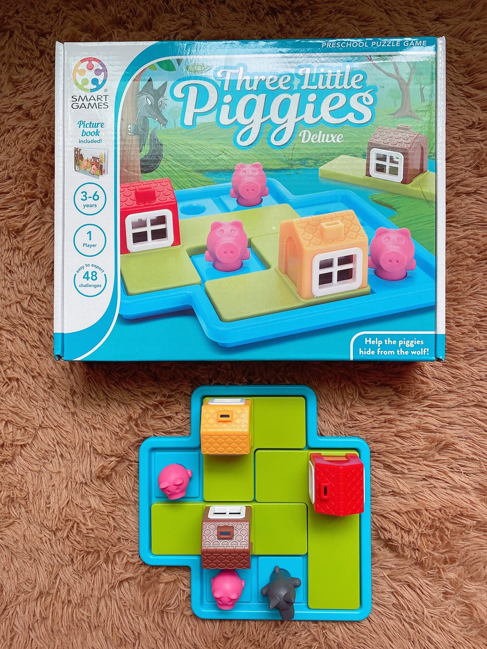 比利時smart games兒童桌遊三隻小豬three little piggies心得分享