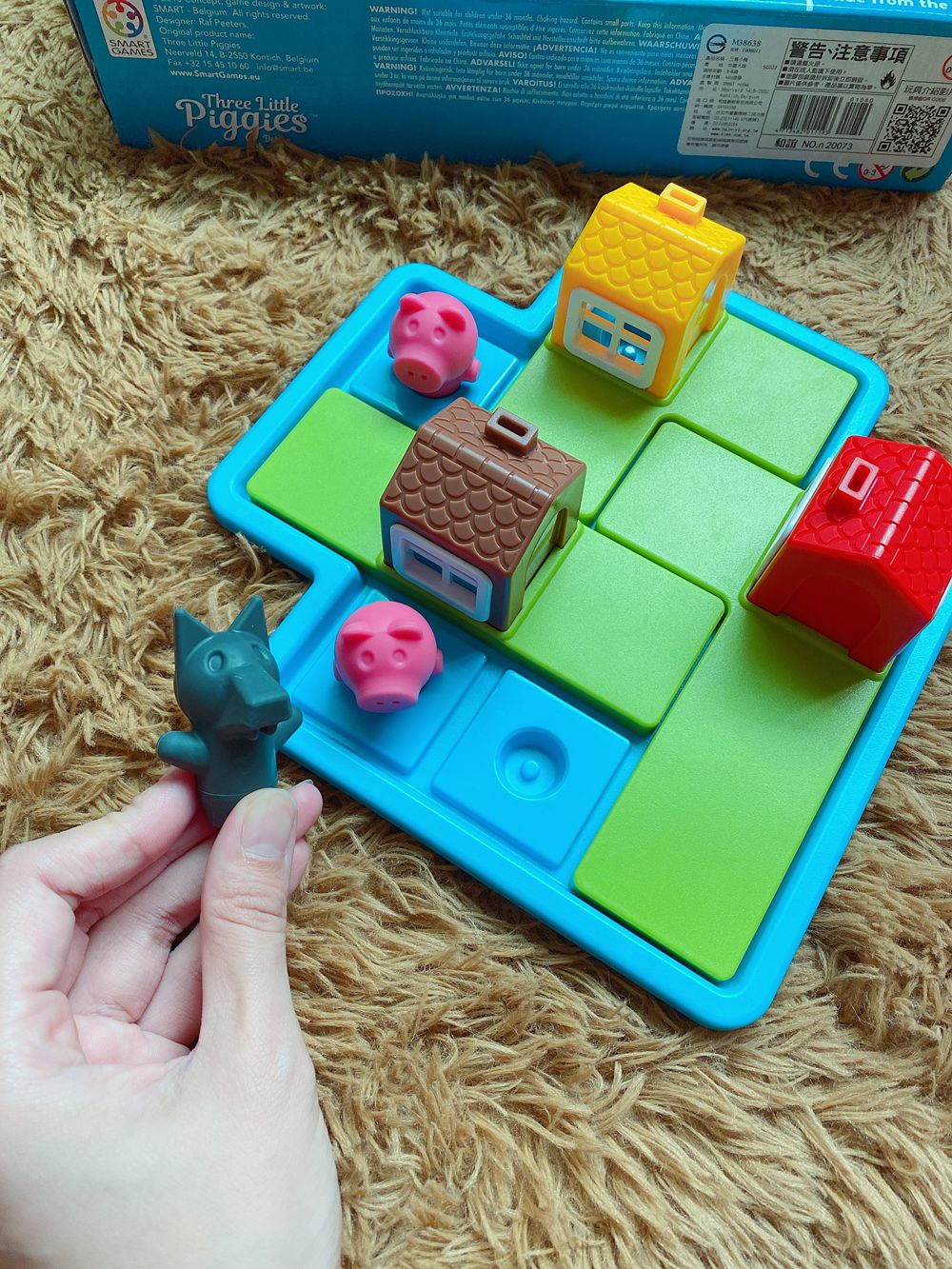 比利時smart games兒童桌遊三隻小豬three little piggies開箱
