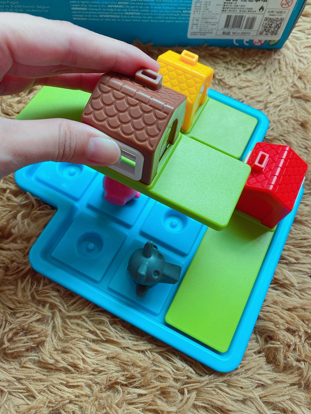 比利時smart games兒童桌遊推薦三隻小豬玩法說明