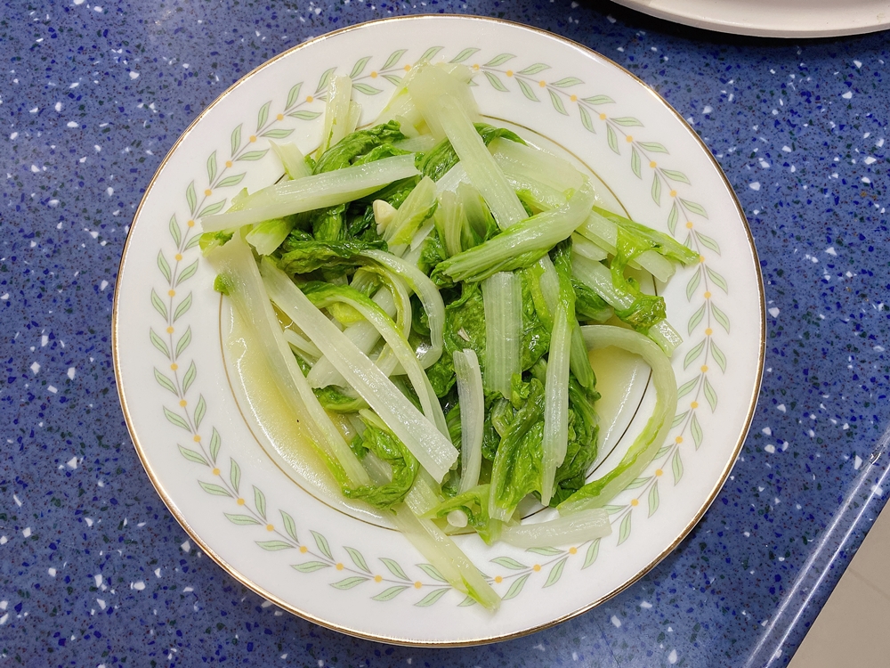 韓國Modori可堆疊收納純白鍋具組 炒小白菜很新鮮好吃