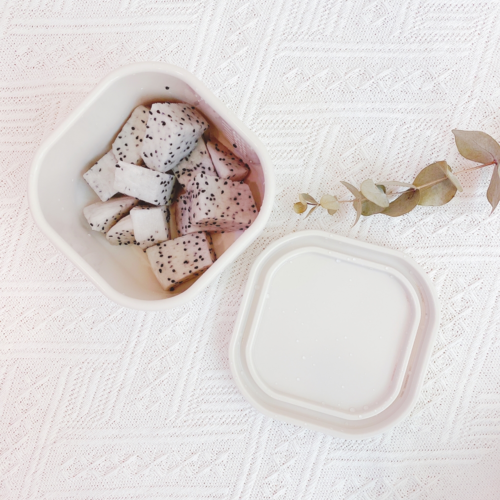 韓國modori自然煮義 霧面安全保鮮盒 純白色保鮮盒 可裝水果
