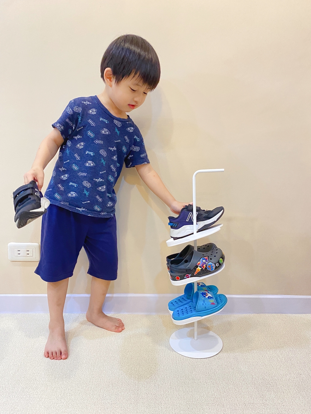 YAMAZAKI日本山崎兒童收納鞋架 小朋友自己収鞋子