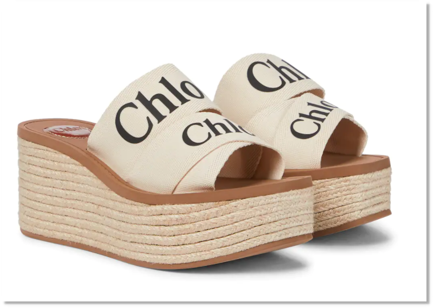 Chloe Woddy楔型拖鞋