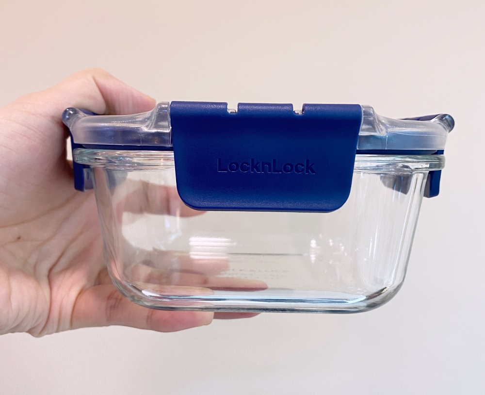 LocknLock樂扣樂扣 頂級透明耐熱玻璃保鮮盒 扣環特寫
