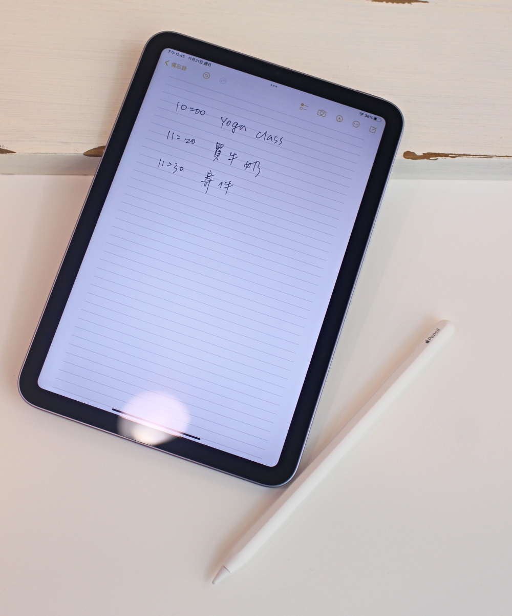 iPad mini 6粉紫色 內建備忘錄寫字