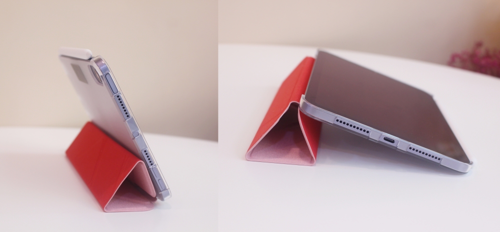 iPad mini 6粉紫色 JTLEGEND保護殼 各種站立方式