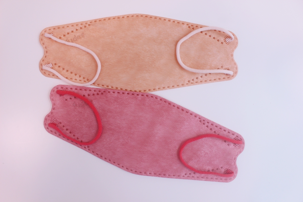 福德好罩韓式4D立體魚型口罩 浪漫玫瑰蜜糖奶茶 粉紅色粉橘色魚型口罩平面實拍