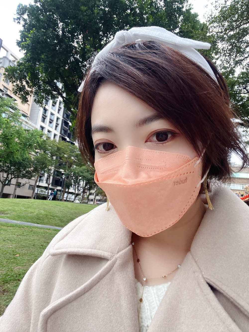 福德好罩韓式4D立體魚型口罩 蜜糖奶茶 粉橘色魚型口罩