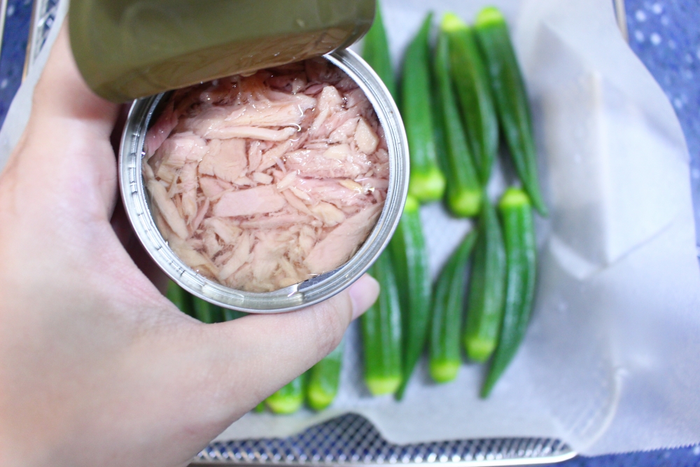 食材準備-打開鮪魚罐頭~氣炸烤箱食譜