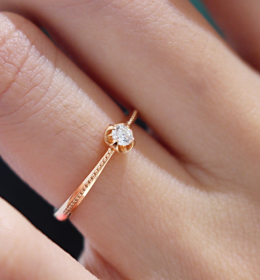 hermosa艾莫莎輕珠寶 鑽石戒指設計款推薦 玫瑰鑽石戒指