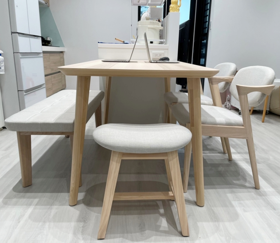 美希工坊訂製餐椅 搭配IKEA餐桌