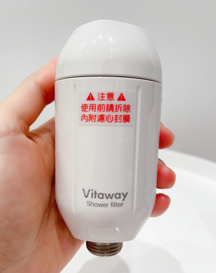 Vitaway沐浴過濾器 簡易型浴室濾水器除氯 白色家居