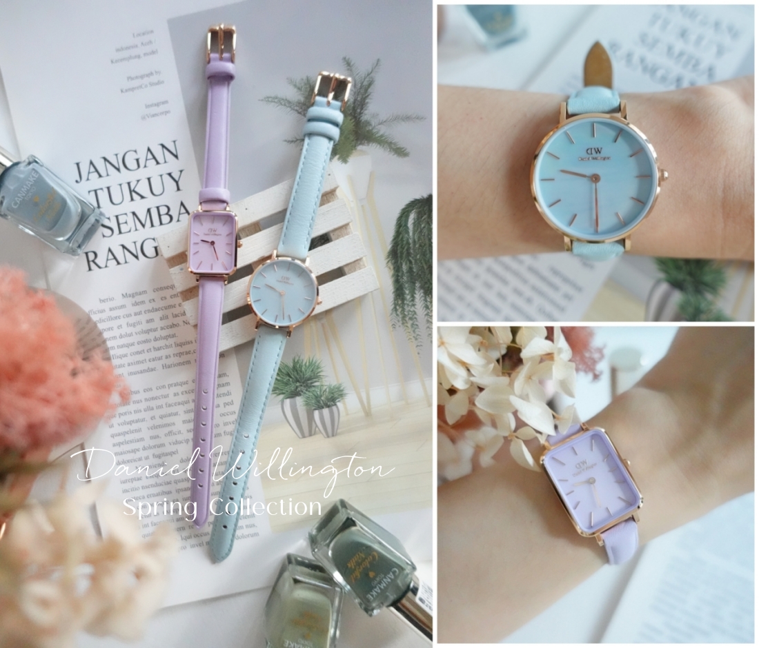 Daniel Wellington全新貝殼粉色腕錶系列Petite BLUEBELL/Quadro LAVENDER粉彩DW手錶開箱