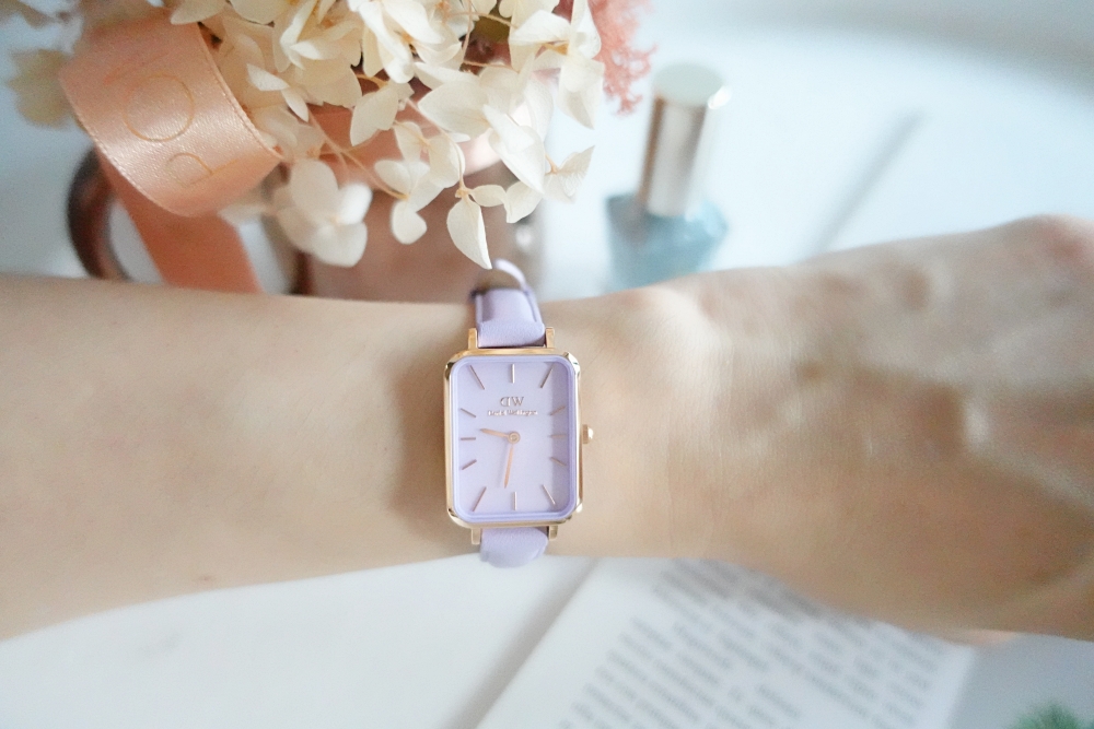 史上最美DW Quadro小方錶：Lavender薰衣草粉彩色系珍珠母貝偏光錶殼超美超夢幻