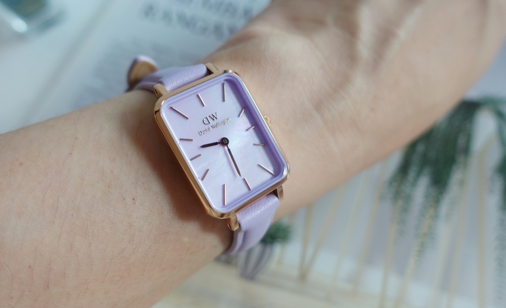 史上最美DW手錶：薰衣草粉紫色珍珠貝殼粉彩手錶，一戴上就是春天，DW折扣碼讓妳便宜入手