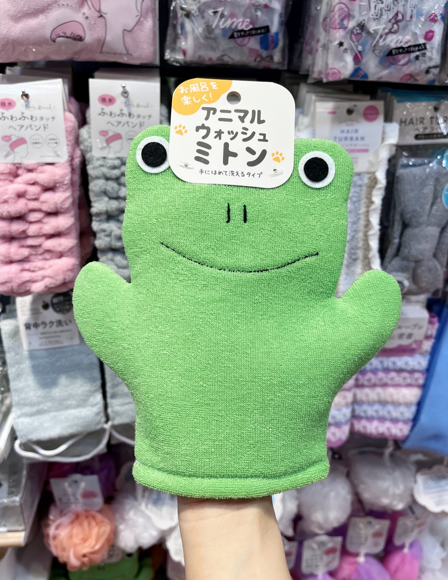 我一看到這icolor青蛙搓澡手套就覺得心情大好