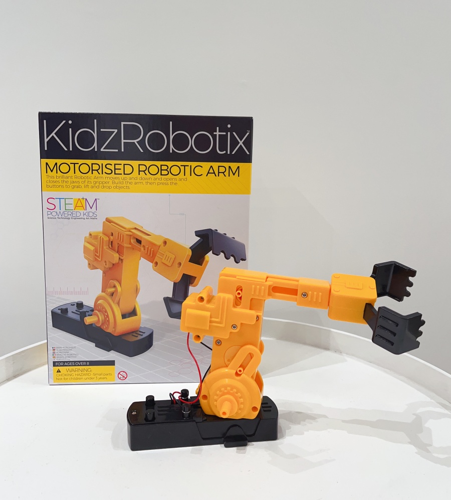 Kidzrobotix超級機械手臂完成品，STEAM概念玩具機械動力玩具推薦