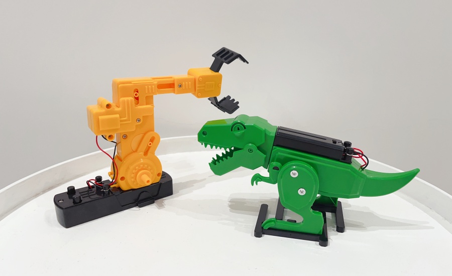 Kidzrobotix超級機械手臂與行走暴龍機器人，STEAM機械動力系列玩具推薦送禮推薦