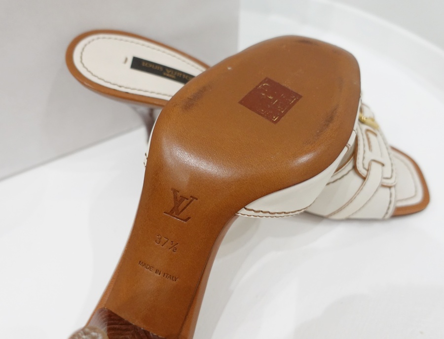 2nd Street戰利品LV高跟涼鞋，保存良好的Louis Vuitton二手拖鞋