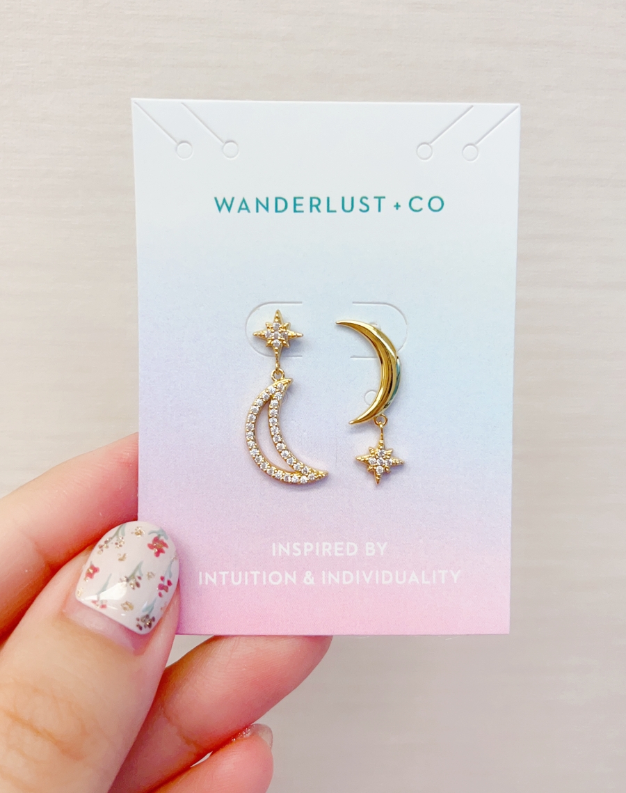Wanderlust+Co星星月亮耳環戰利品