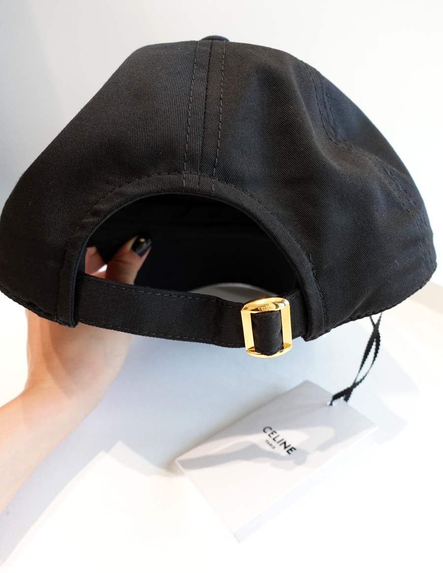 日本買黑色CELINE棒球帽刺繡棒球帽開箱分享帽子細節