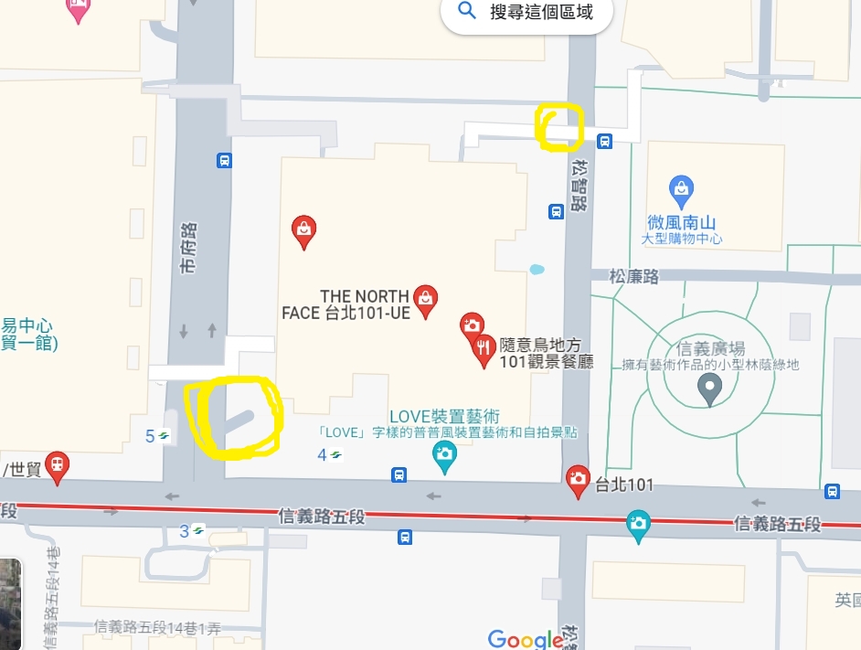 台北101停車場入口停車資訊，101停車場入口在哪裡？101停車場入口在哪一條路上？