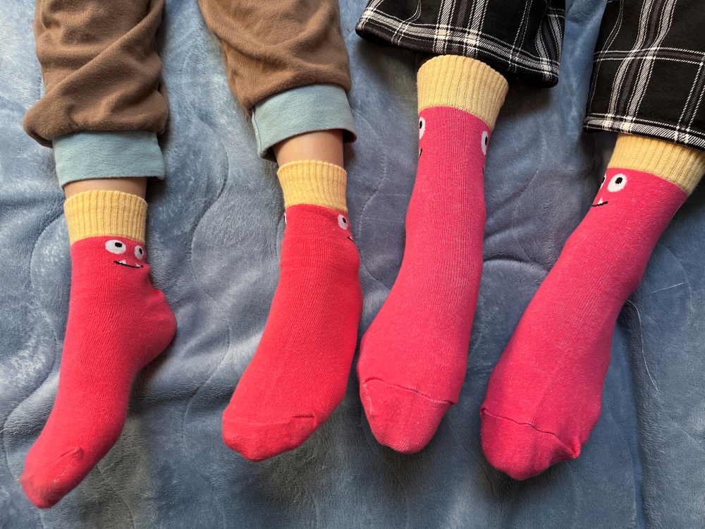 Amiss全家人的襪子搞怪獸親子襪