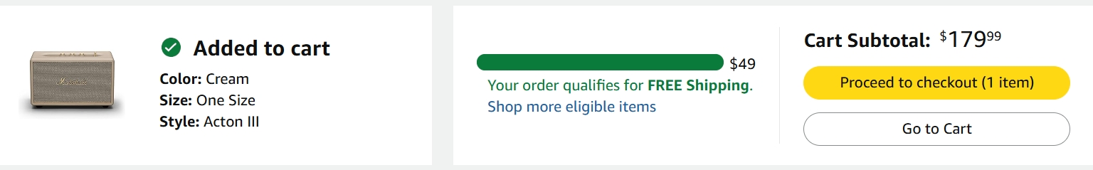 【Amazon美亞教學】Marshall Acton III趁亞馬遜黑五便宜拿下!新家的夢幻音響~ Amazon結帳教學:Marshall喇叭預收關稅Import Fees Deposit與免運費設定