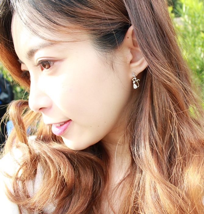 Mrs Yue 夾式耳環-垂墜式耳環-不過敏耳環-氣質施華洛世奇鑽耳環 (4)