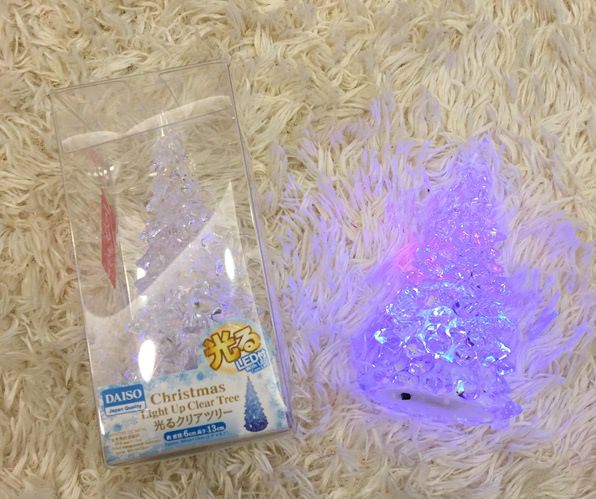 Daiso大創好物 LED發光聖誕樹-聖誕節裝飾品-水晶聖誕樹