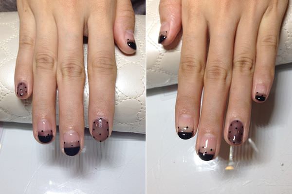Amily Nails愛美麗美式光療指甲中山店-凝膠指甲-cp值超高-點點指彩-透膚光療-透膚絲襪點點光療 (6)