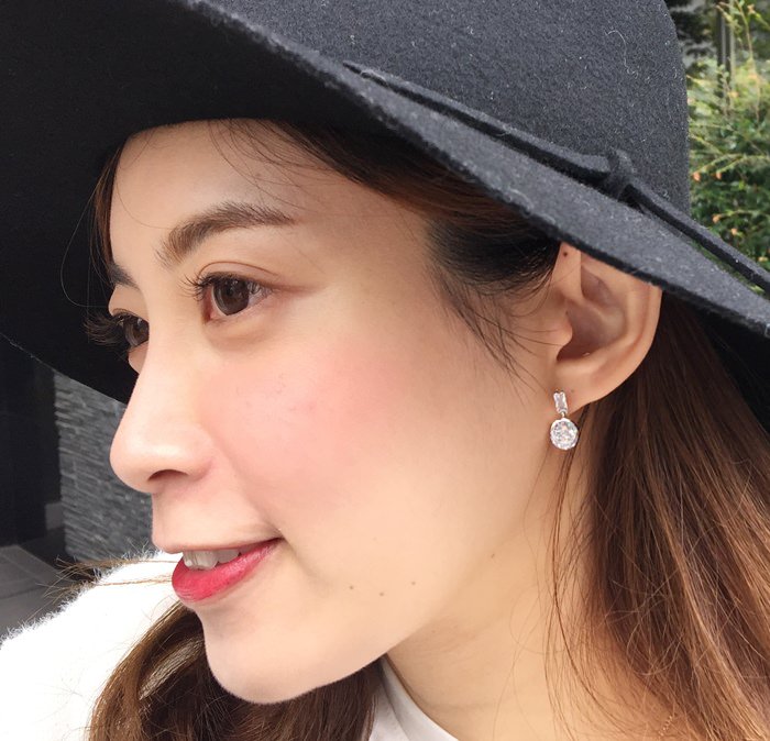 Mrs Yue 夾式耳環-垂墜式耳環-不過敏耳環-氣質施華洛世奇鑽耳環 (53)