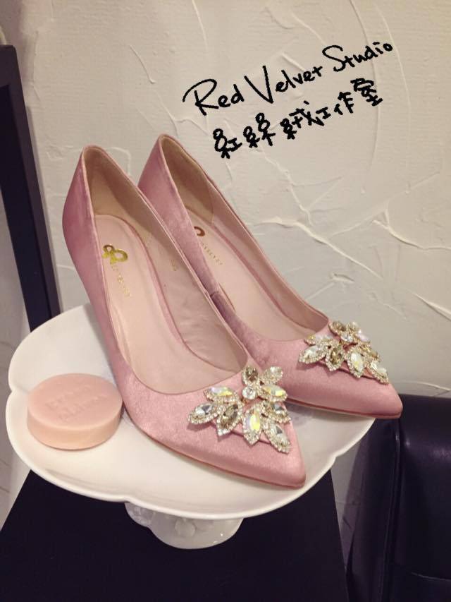 我的超夢幻命定婚鞋wedding shoes-Red Velvet-銀色水鑽高跟鞋 (90)