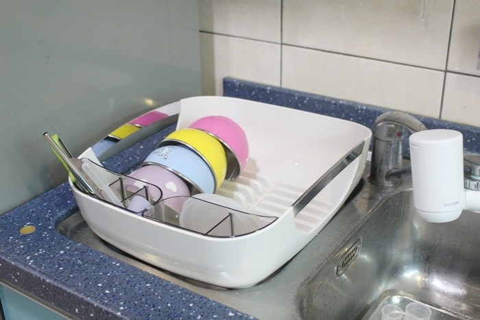 韓國nineware瀝水籃 白色簡約瀝水籃 租屋處瀝乾碗盤