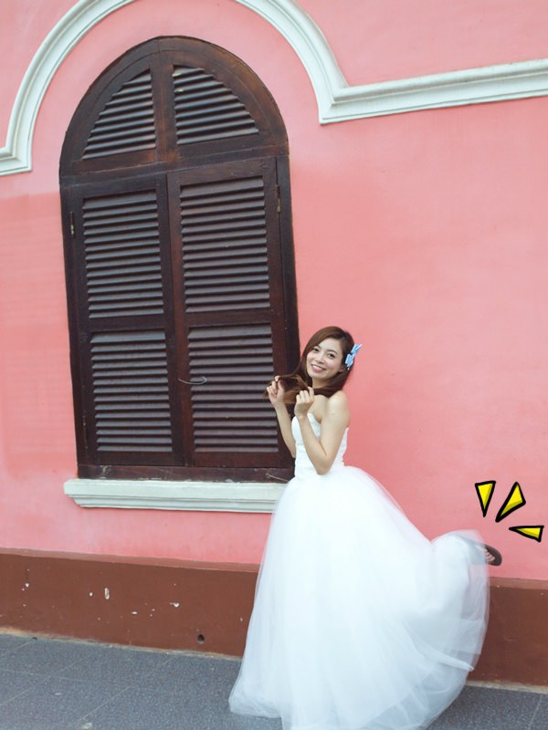 自己拍婚紗-越南自助婚紗-胡志明市粉紅教堂新定教堂西貢耶穌聖心堂拍婚紗-淘寶婚紗 (145)