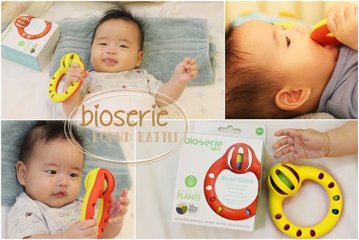 bioserie 小小鈴鼓手搖鈴 嬰兒搖鈴玩具 訓練手部肌肉 辨別顏色 聲音玩具 鈴鐺 四個月嬰兒玩具 round rattle (6)