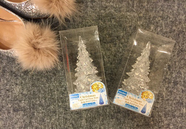 Daiso大創好物-LED發光聖誕樹-聖誕節裝飾品-水晶聖誕樹